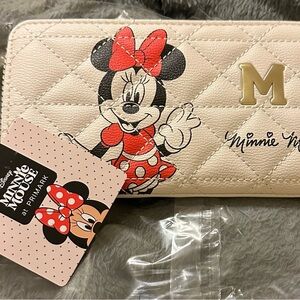 NWT Disney Primark Minnie Mouse Letter “M” Quilted Wallet